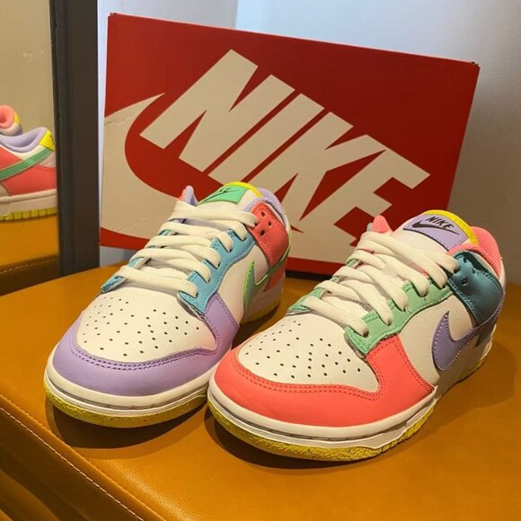 New Nike Dunk Low “Easter” Colorblock Sneakers - Picture 1 of 6